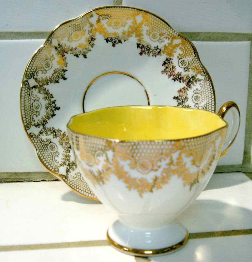3384Y Footed Cup & Saucer Set by Salisbury-1