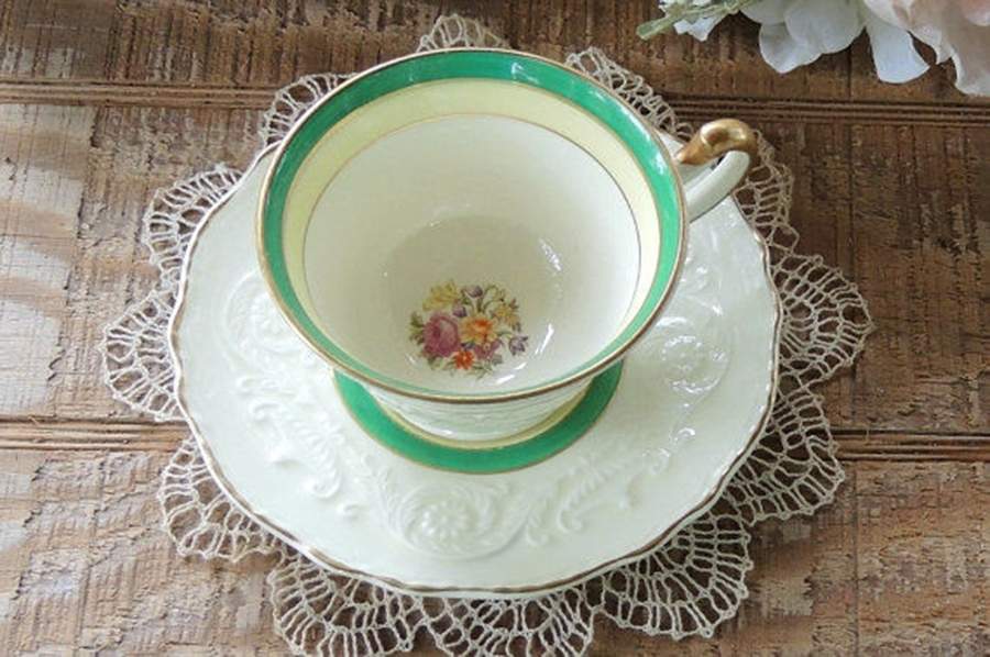 STB347 Footed Cup & Saucer Set by Steubenville-1