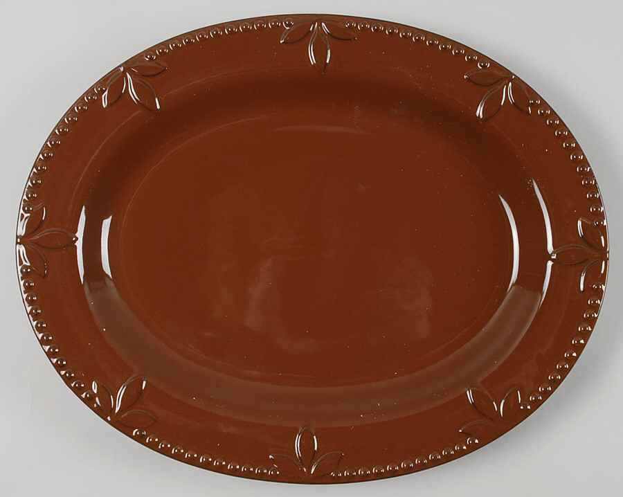 Sorrento Chocolate (Active 2008 - 2011) 14" Oval Serving Platter by Signature-1