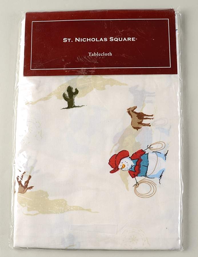 Happy Trails Holiday 52" x 70" Oblong Tablecloth by St Nicholas Square-1