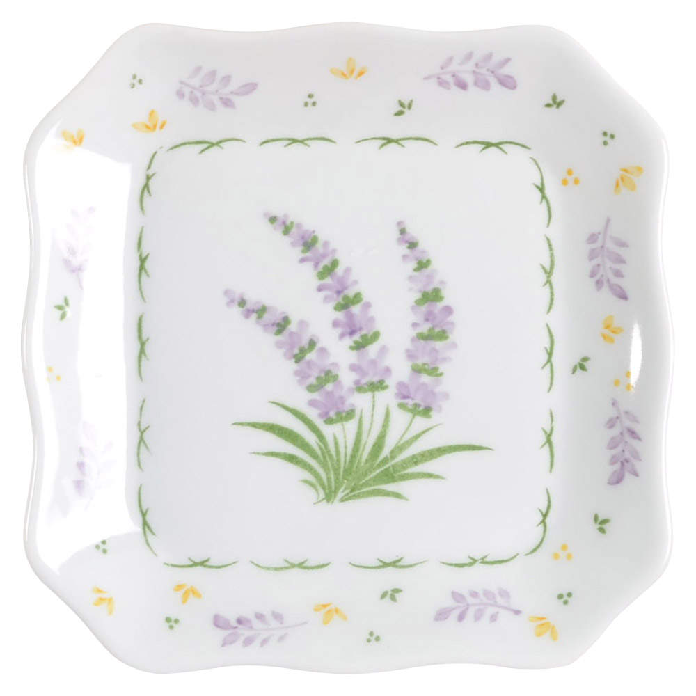 Lavender Square Dessert Plate by Sadek-1