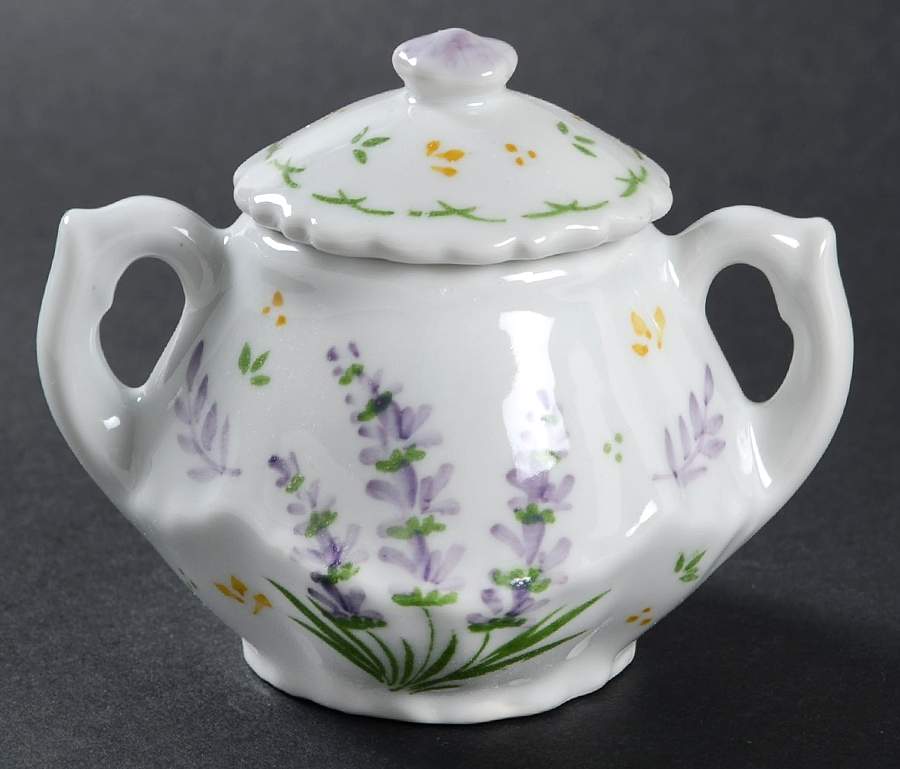 Lavender Child's Sugar Bowl & Lid by Sadek-1