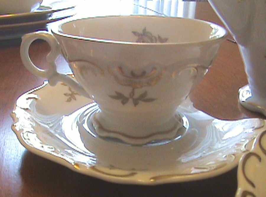SCH576 Footed Demitasse Cup & Saucer Set by Schumann - Bavaria-1