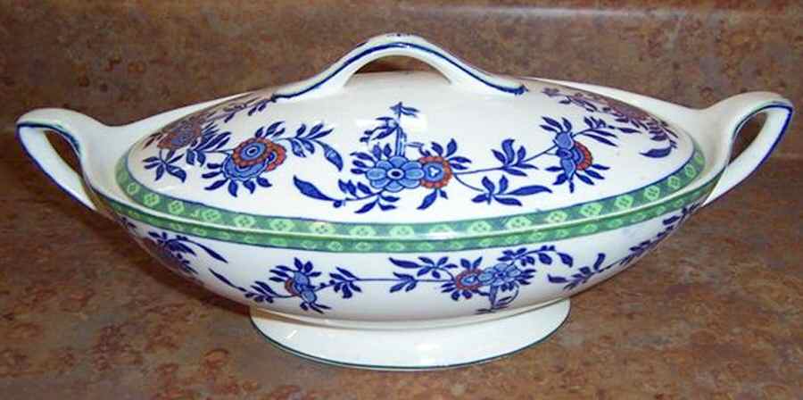 Delp Multicolor Oval Covered Vegetable by Stanley Pottery -1