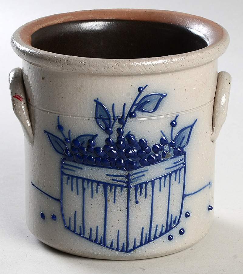 Blueberry Basket Small Open Crock by Salmon Falls Stoneware-1