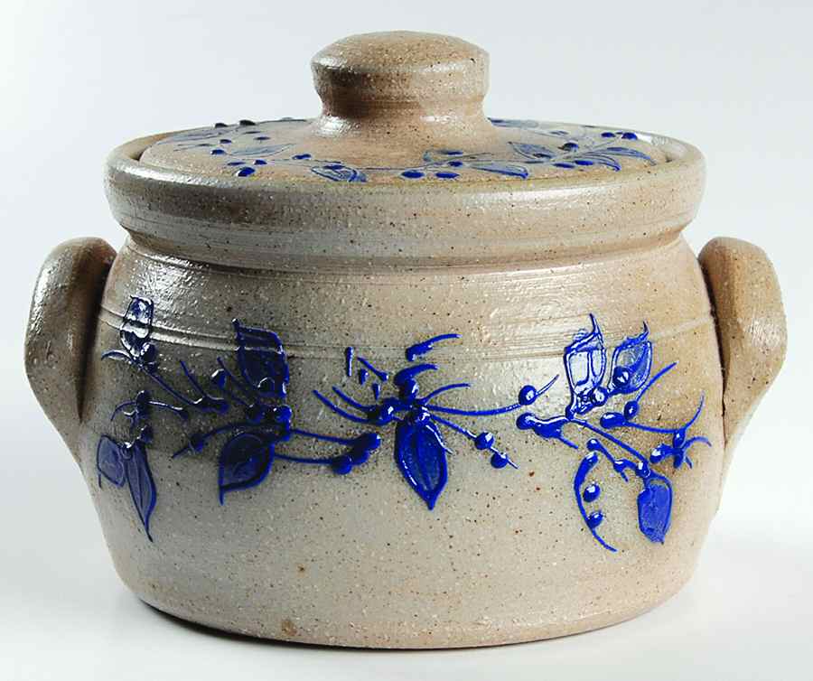 Blue Vine Individual Casserole & Lid by Salmon Falls Stoneware-1