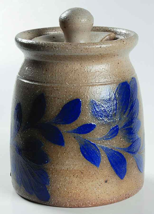 Pennsylvania Blue Jam/Jelly & Lid by Salmon Falls Stoneware-1
