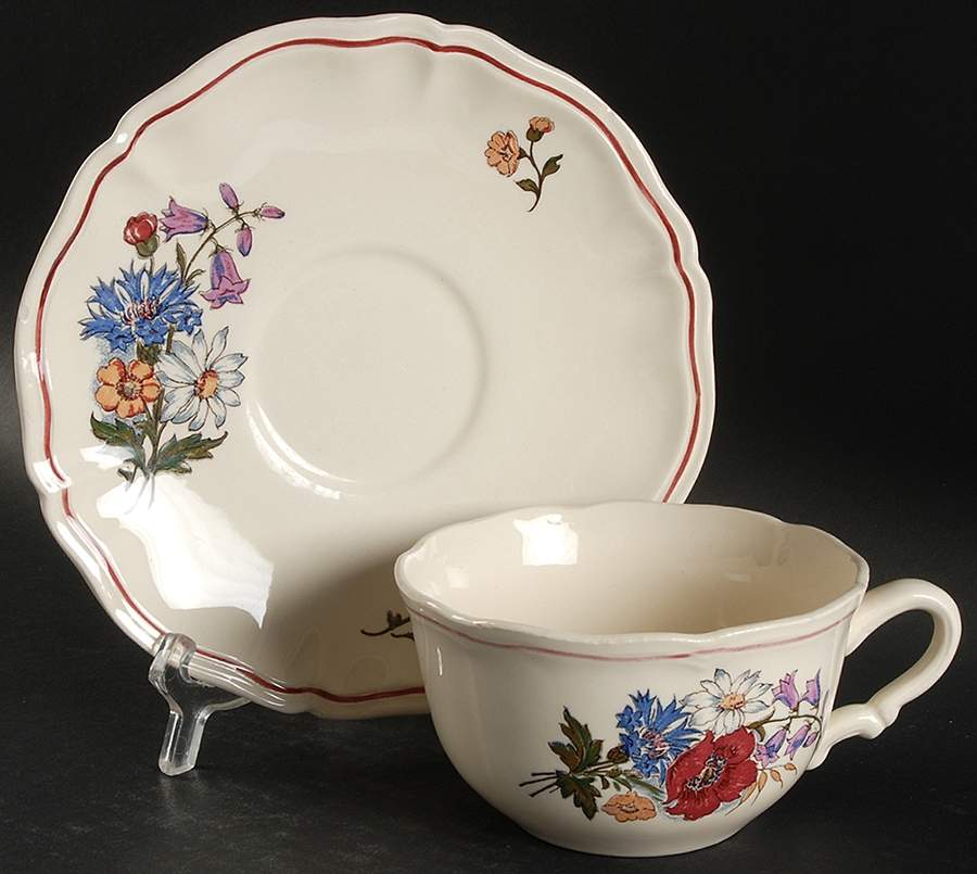 Agreste Breakfast Cup & Saucer Set by Sarreguemines-1