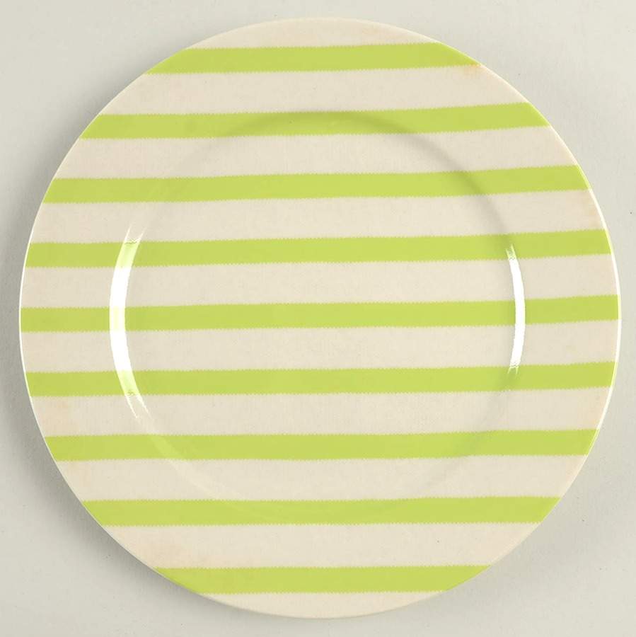 Stripes Lime Green Salad/Dessert Plate by Sabre-1