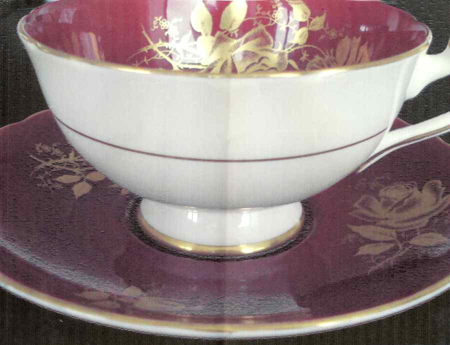 0648-548 Footed Cup & Saucer Set by Shelley-1