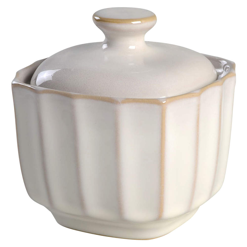 Sundance White Sugar Bowl & Lid by Sango-1