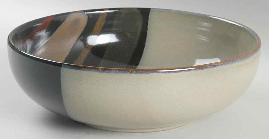 Avanti Black 9" Round Vegetable Bowl by Sango-1