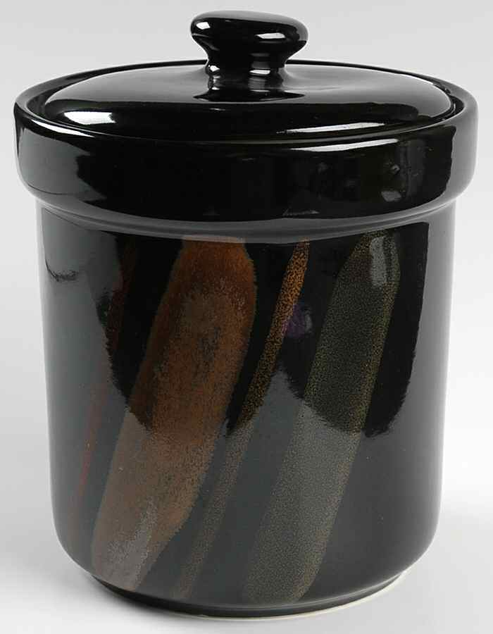 Avanti Black Extra Large Canister & Lid by Sango-1