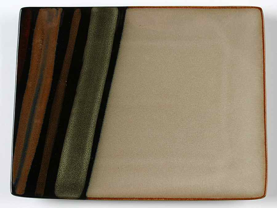 Avanti Black 9" Rectangular Serving Platter by Sango-1