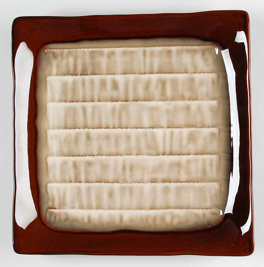 Fusion Brown 13" Square Serving Platter by Sango-1