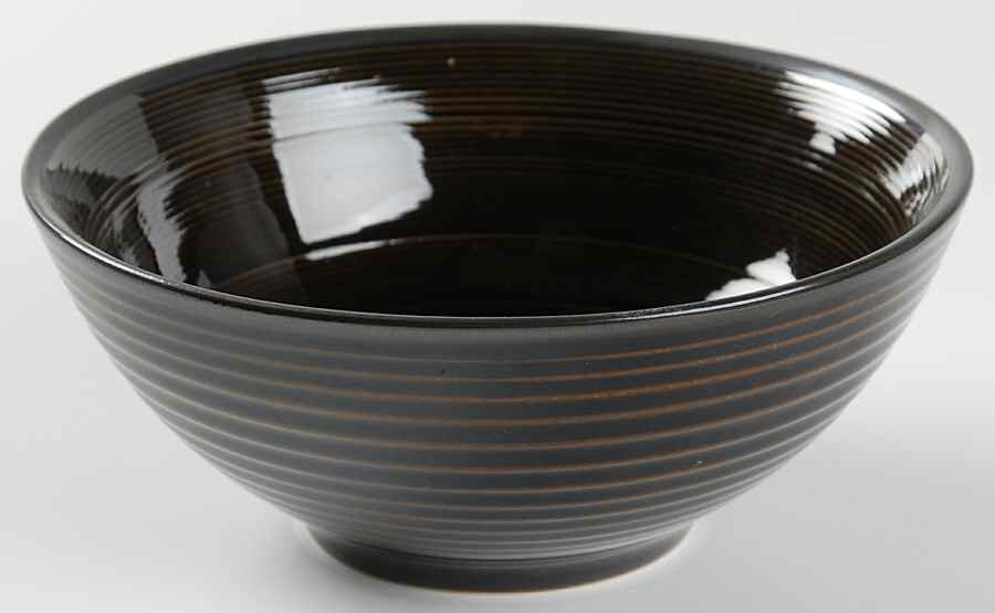 Orbit Black Soup/Cereal Bowl by Sango-1
