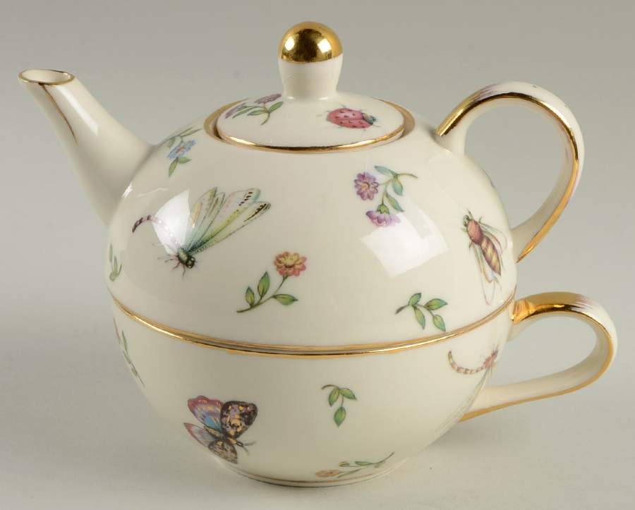 Garden Whispers Individual Teapot & Lid with Cup by Skye Mcghie-1