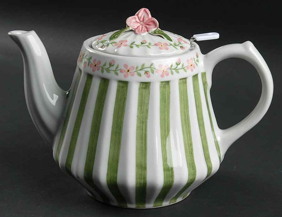 Sophie Tea Pot & Lid with Strainer by Sadek-1