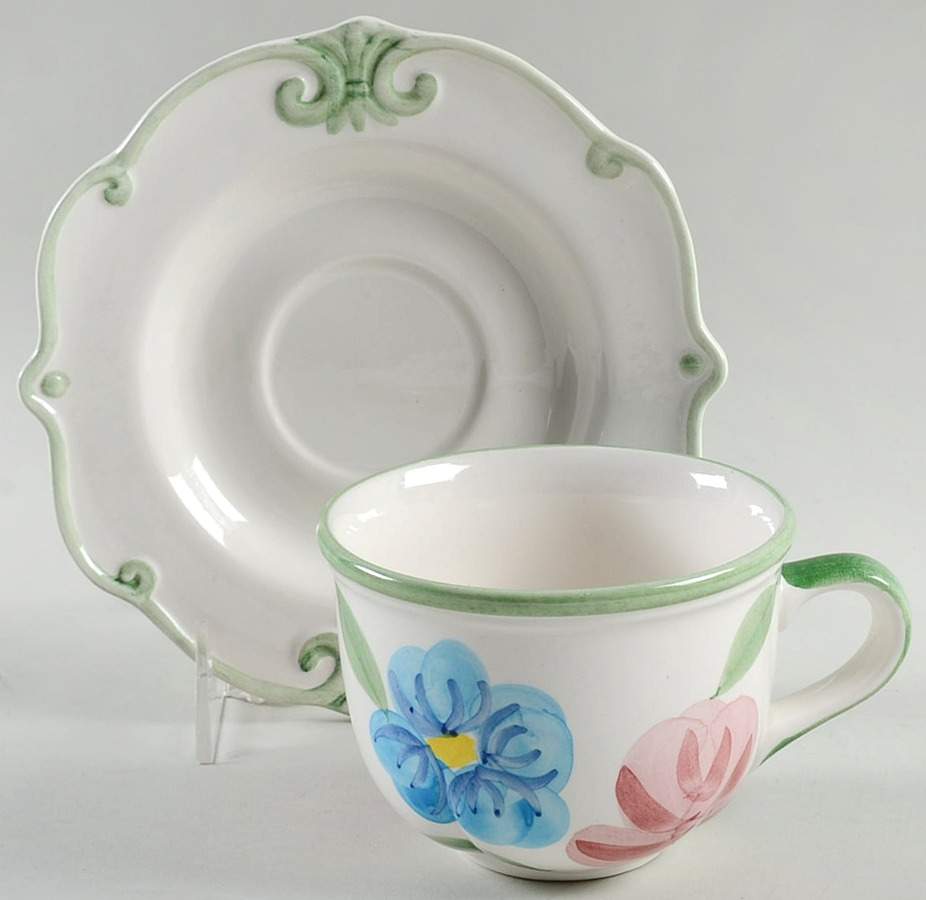 Rachelle Flat Cup & Saucer Set by Sauvignon-1