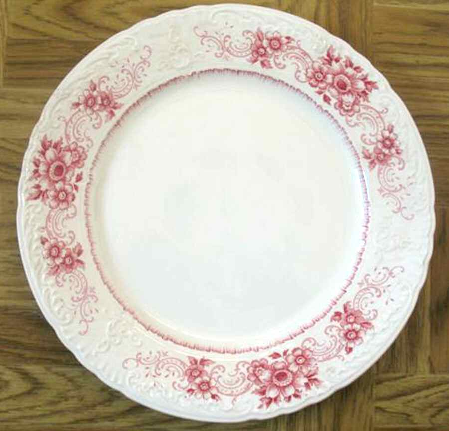 Aida Pink Dinner Plate by Sarreguemines-1