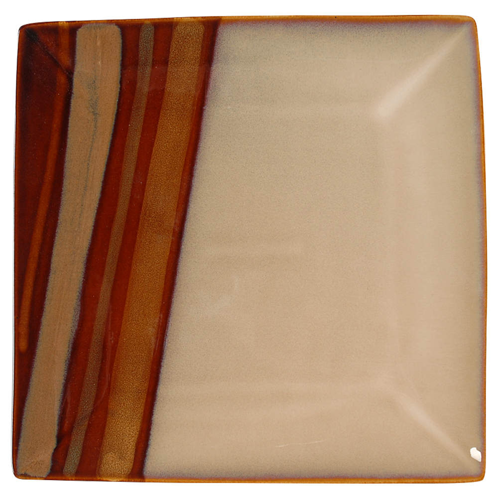 Avanti Brown Square Dinner Plate by Sango-1