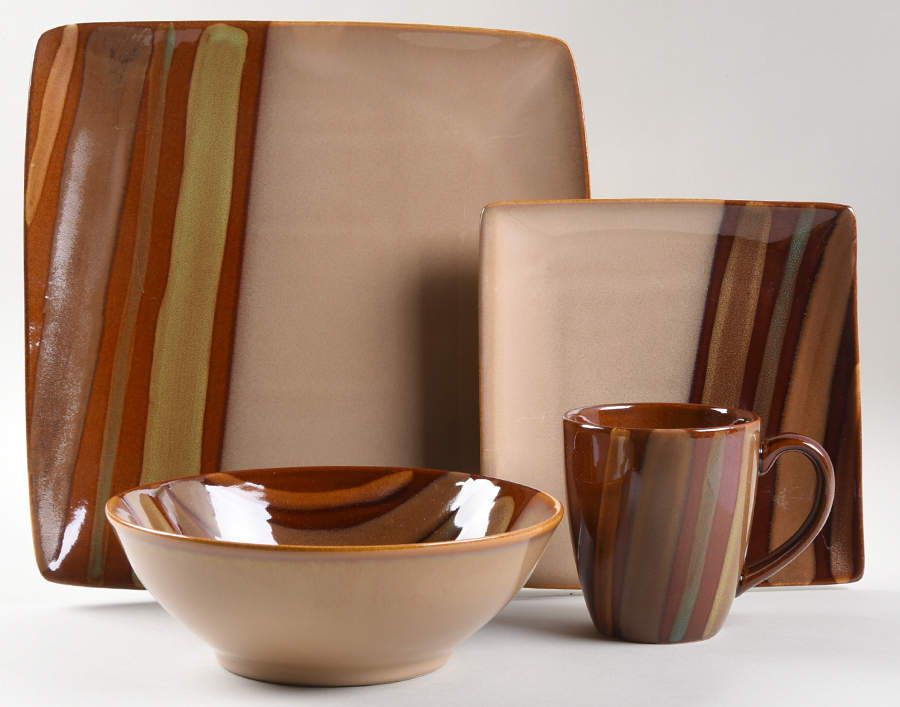 Avanti Brown 32  Piece Estate Set by Sango-1
