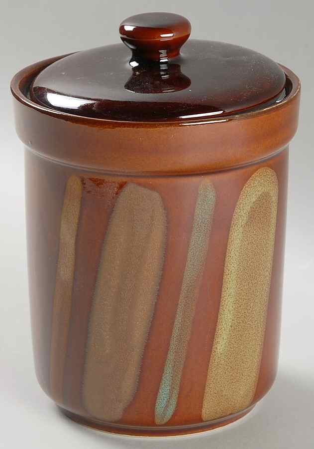 Avanti Brown Medium Canister & Lid by Sango-1