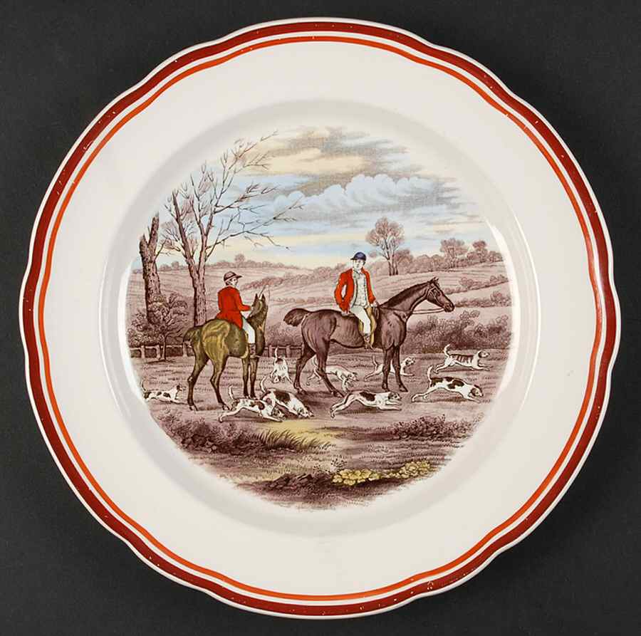 Herring Hunt, The (Camilla Shape) Dinner Plate by Spode-1