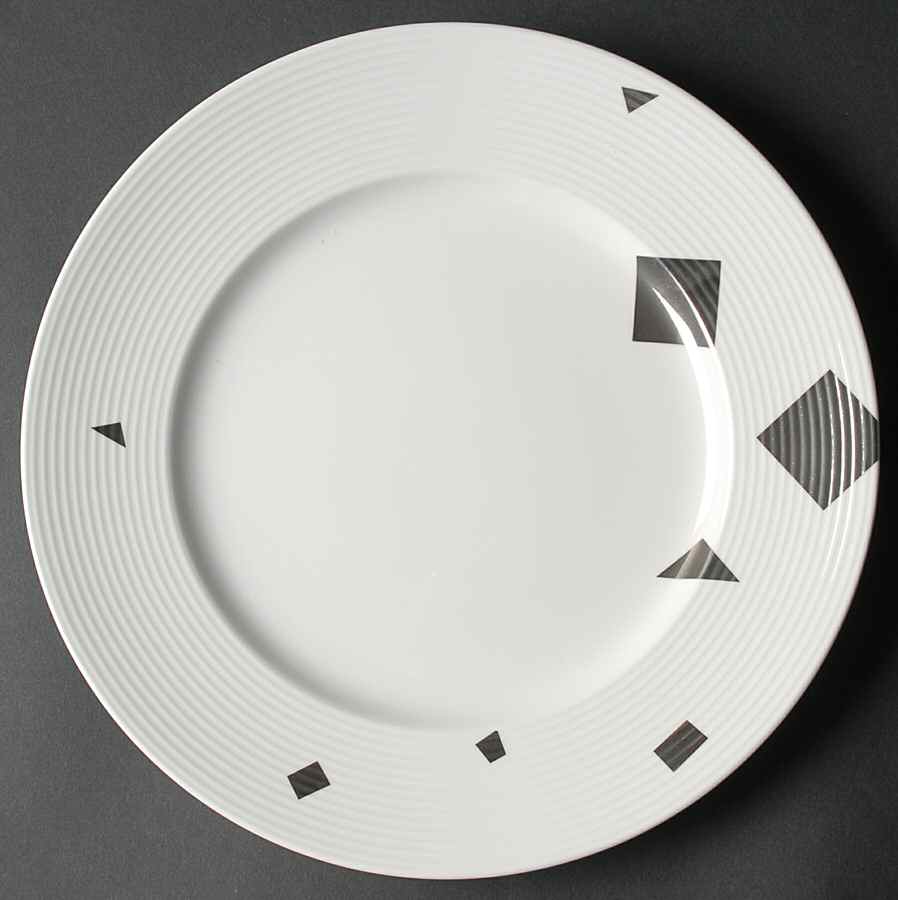 Confetti Platinum Dinner Plate by Sasaki-1
