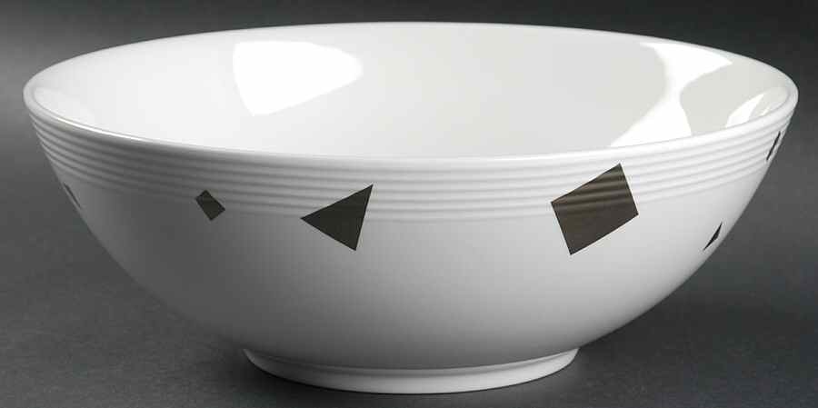 Confetti Platinum 10" Round Vegetable Bowl by Sasaki-1
