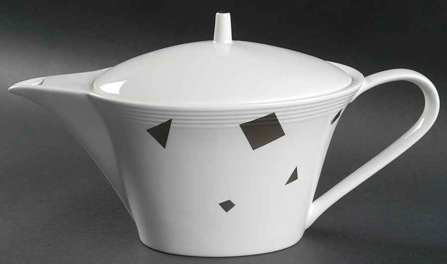 Confetti Platinum Coffee Pot & Lid by Sasaki-1