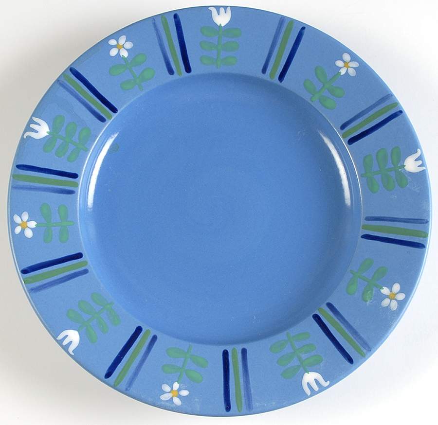 Flora Blue Dinner Plate by Studio Nova-1