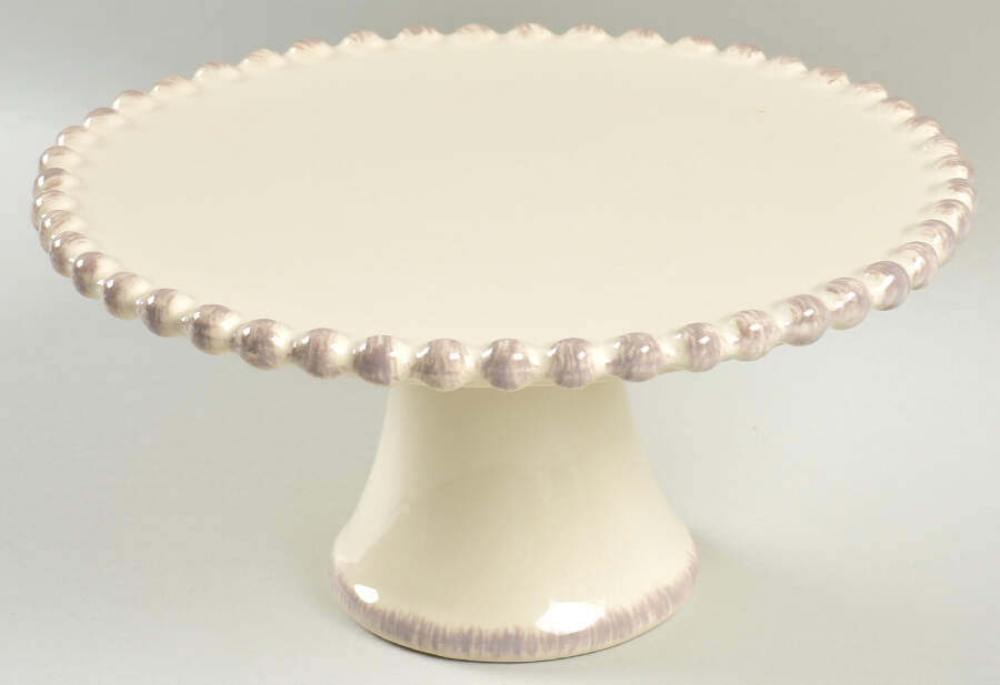 Villa Stoneware 8" Diameter Pedestal Cake Stand by Southern Living-1