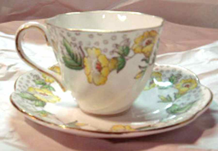 Convolulus Footed Cup & Saucer Set by Salisbury-1