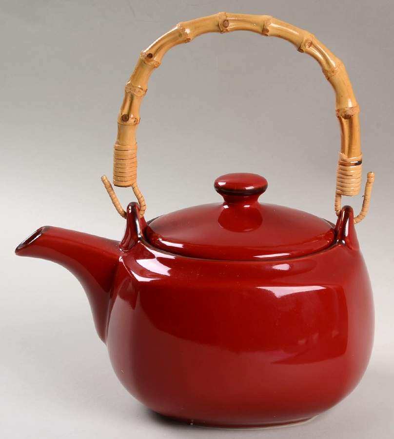 Cinnabar Teapot & Lid with Removable Top Handle by Southern Living-1
