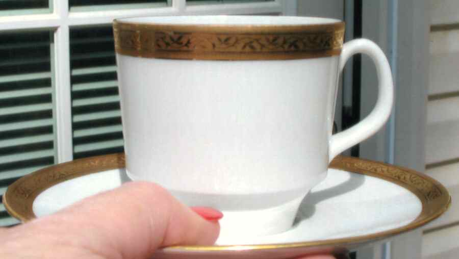 SCH585 Footed Cup & Saucer Set by Schumann - Bavaria-1