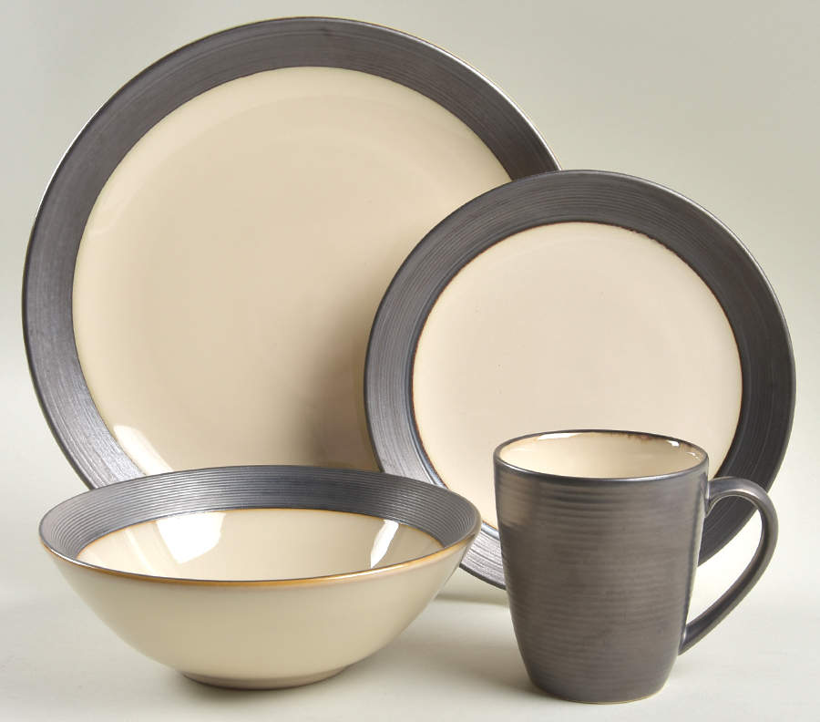Bistro Cream 4 Piece Place Setting by Sango-1
