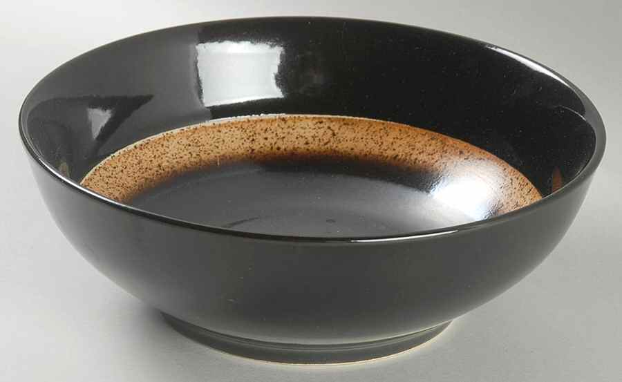 Dazzle Black Coupe Soup Bowl by Sango-1