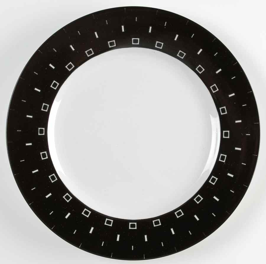 Park Avenue Black Salad Plate by Studio Nova-1