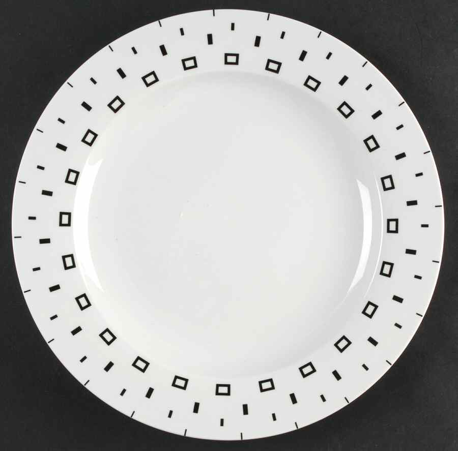 Park Avenue Black Dinner Plate by Studio Nova-1
