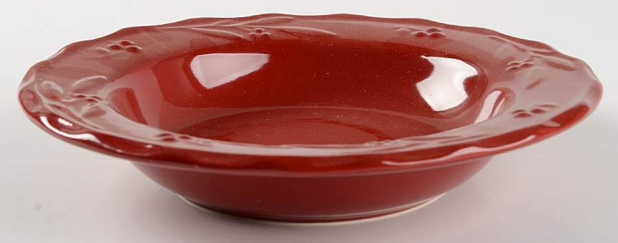 Bella Red (Ruby) Large Rim Soup Bowl by Swiss Colony-1