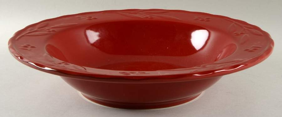Bella Red (Ruby) 13" Pasta Serving Bowl by Swiss Colony-1