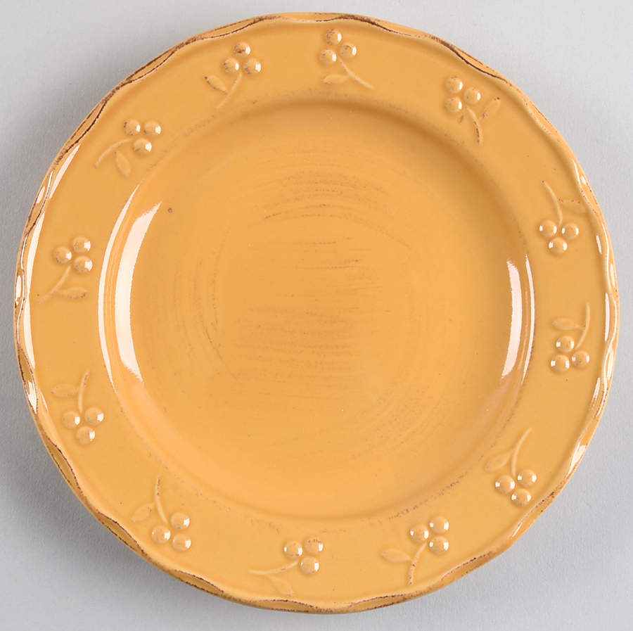 Bella Yellow (Mustard) Salad Plate by Swiss Colony-1