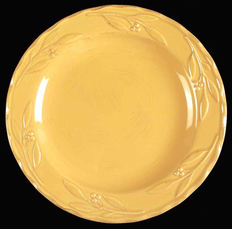 Bella Yellow (Mustard) Dinner Plate by Swiss Colony-1