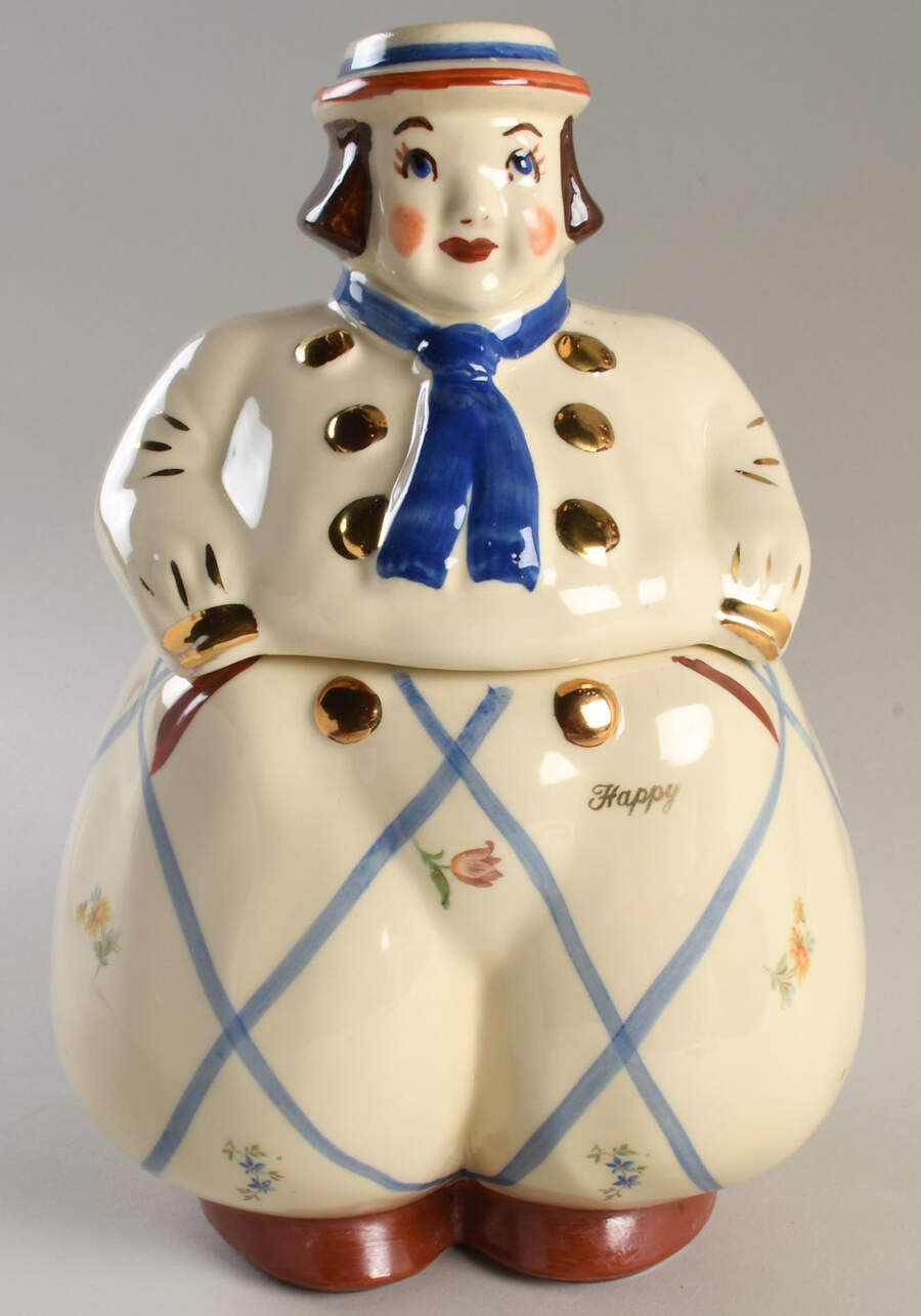 Dutch Boy & Girl Cookie Jar & Lid by Shawnee-1