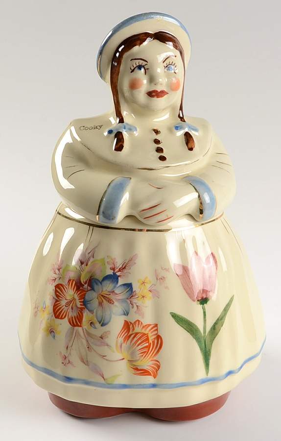 Dutch Boy & Girl Cookie Jar & Lid by Shawnee-1