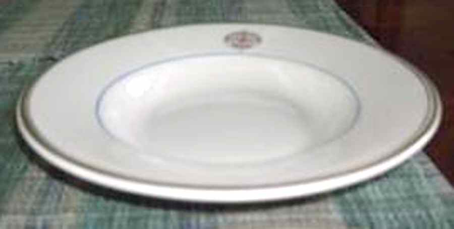 First National City Bank Rim Soup Bowl by Shenango-1
