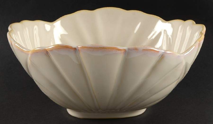 Nautical Sand 11" Large Salad Serving Bowl by Sonoma Home-1