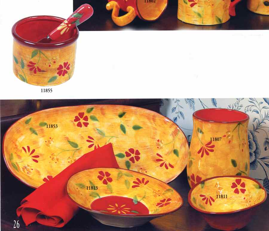 Le Fleur Rouge 16" Oval Serving Platter by Saparna-1