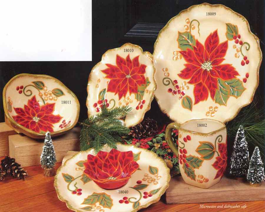 Poinsettia Dinner Plate by Saparna-1